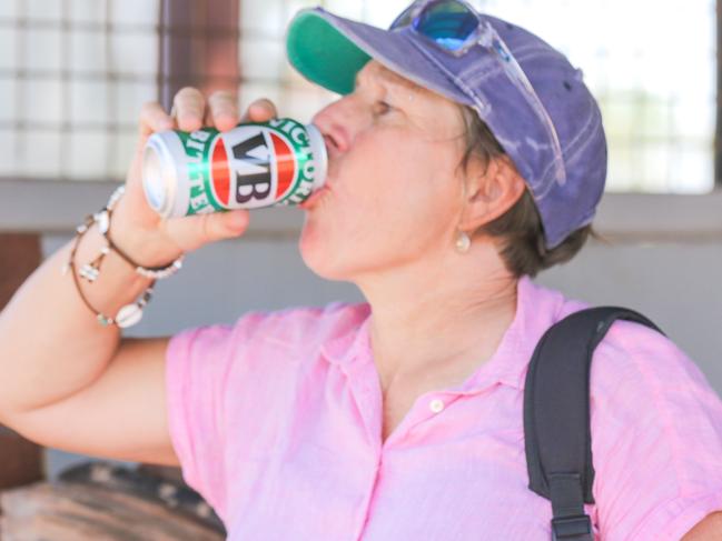 Jenny Jaems enjoying day two of the Royal Darwin Show. Picture: Glenn Campbell