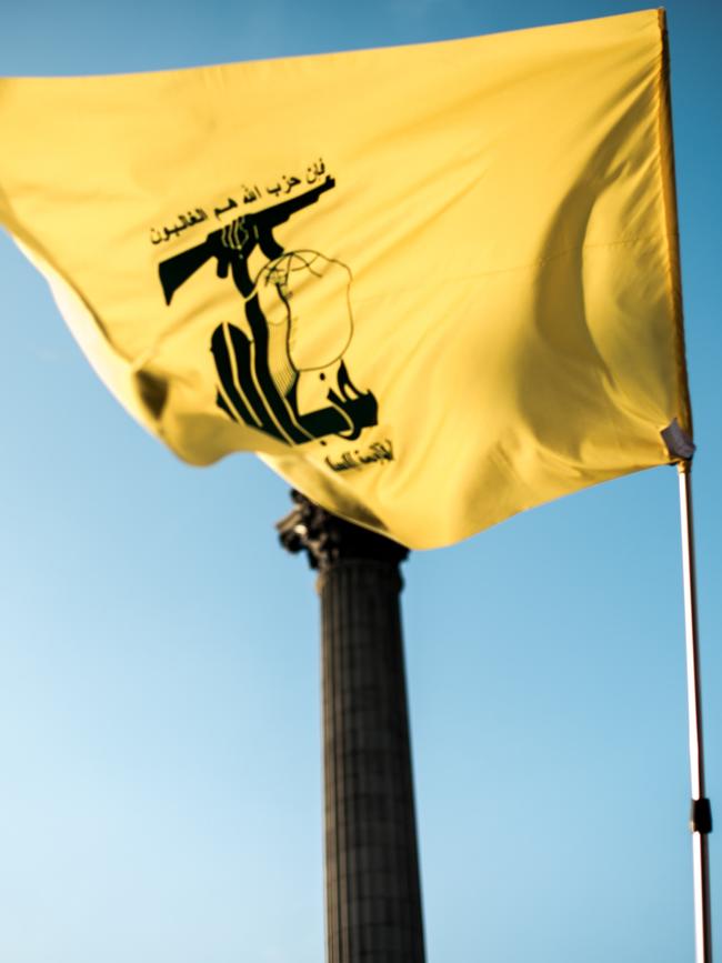 A Hezbollah flag.