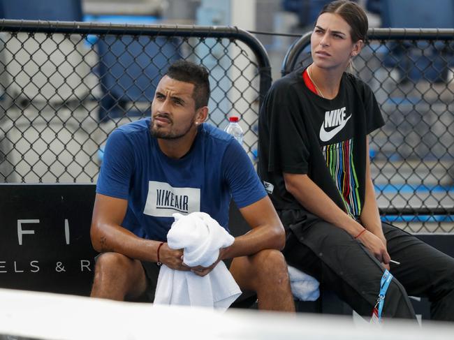 Nike couple: Nick Kyrgios and Ajla Tomljanovic. Picture: AAP 