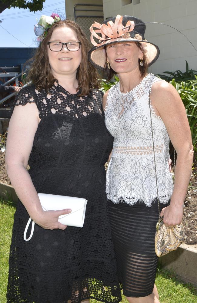 Verushka (L) and Georgie (R) at Warwick Cup race day at Allman Park Racecourse, Saturday, October 14, 2023. Picture: Jessica Klein