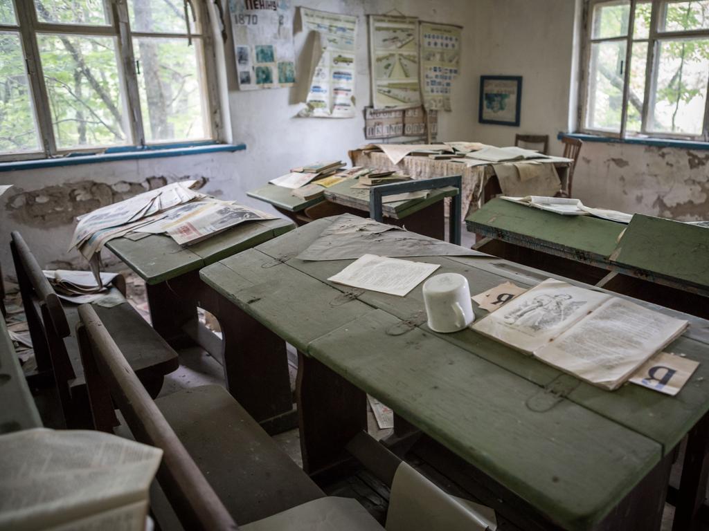 A rare photograph of one of Pripyat's more remote schools. Picture: Erwin Zwaan