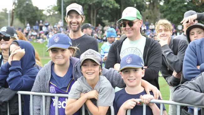 Fans enjoy the atmosphere at the NRL match between Cronulla Sharks and Gold Coast Titans at C.ex Stadium. Photo: Tim Jarrett