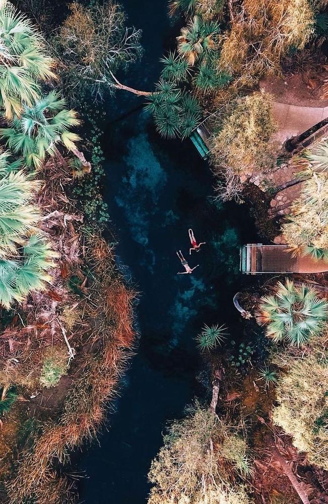 The water flows from Rainbow Springs. Picture: Instagram/Hike Australia