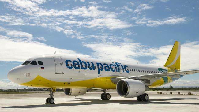 An Airbus A320 plane operated by Cebu Pacific.