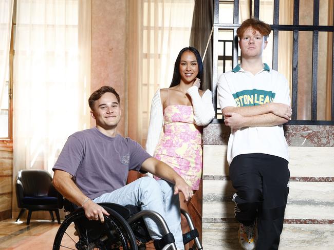 DAILY TELEGRAPH 14TH DECEMBER 2022Pictured in Sydney are Aussie TikTok creators Jimmy Jan, Kat Clark and William Gibb.They are attending a TikTok Creators Camp for all the up and coming TikTok stars.Picture: Richard Dobson