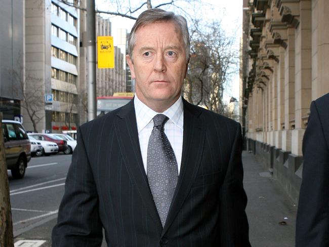 Andrew Fraser leaves the Supreme Court after giving evidence.