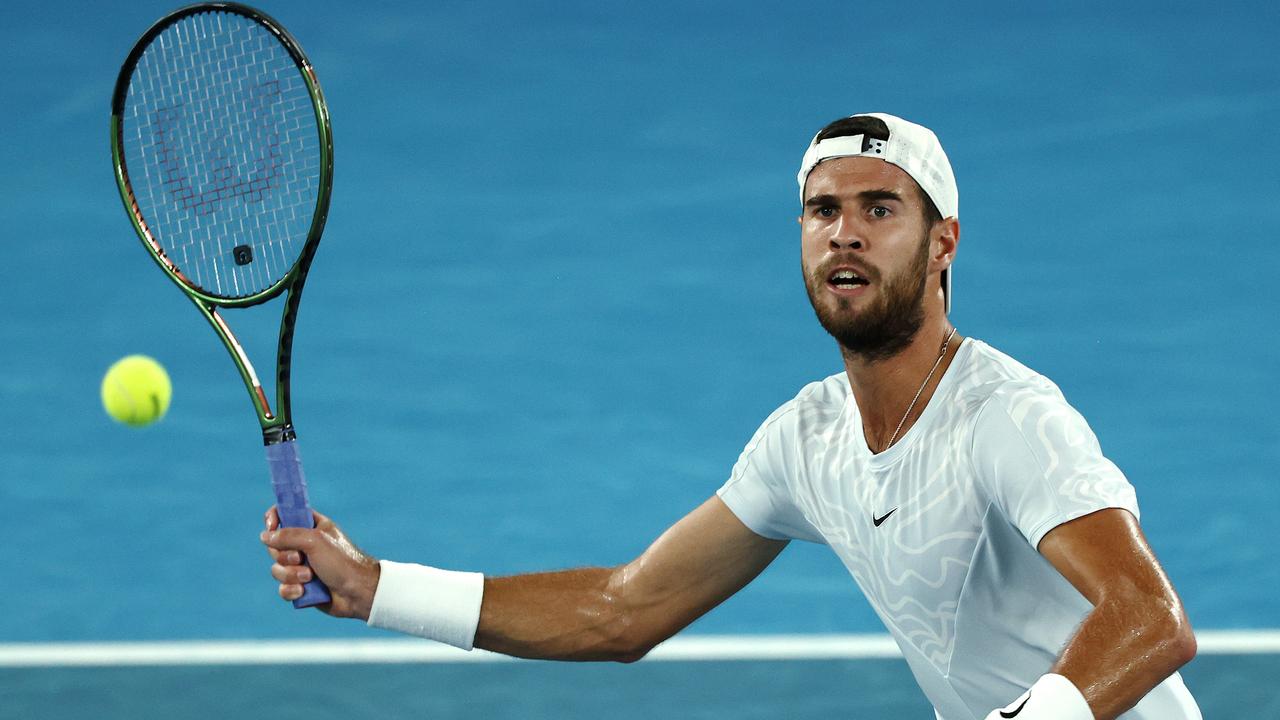 Karen Khachanov is hoping for a different result after bombing out in his previous three Australian Open semi-finals. Picture: Michael Klein