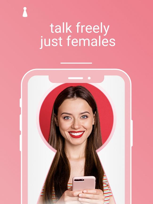 Screenshot of the app called Giggle, which is a social media app for women.