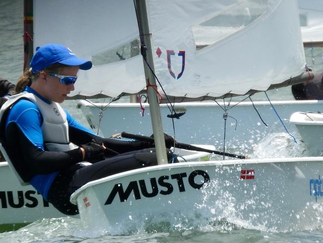 Abbey Lodge, one of the stateâs up and coming Laser sailors. Picture Supplied