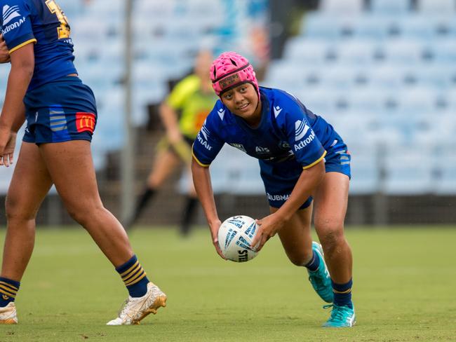 Bailey Ma-Chong scored two tries as Parramatta downed St George. Picture: Adam Wrightson Photography