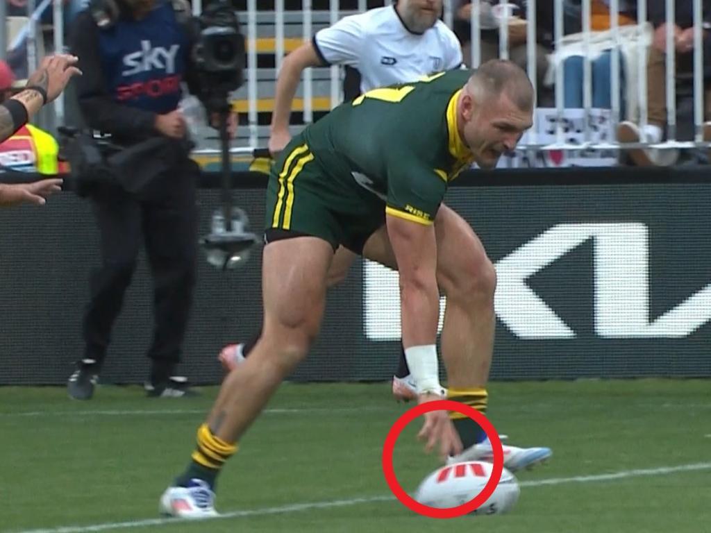 Rookie mistake. Photo: Fox Sports