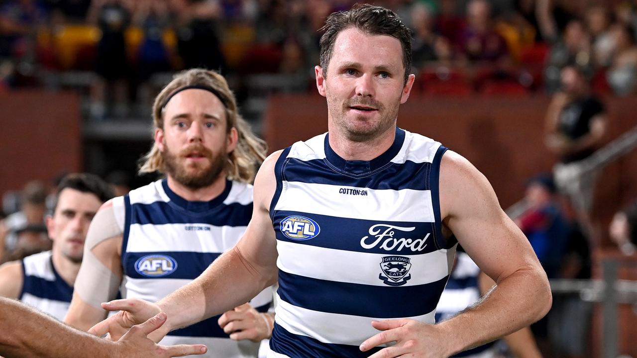 New captain Patrick Dangerfield and Cam Guthrie are both out of sorts in the middle.