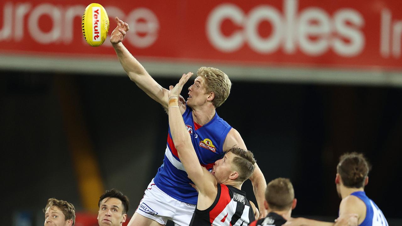 Tim English was enormous for the Western Bulldogs on Friday night (Pic: Michael Klein).