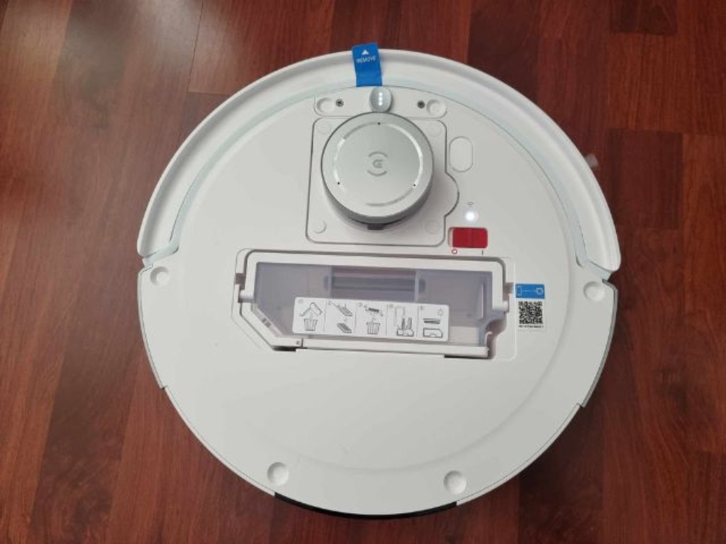 The Ecovacs DEEBOT T20 Omni without the top cover. Picture: news.com.au/Tahnee-Jae Lopez-Vito.