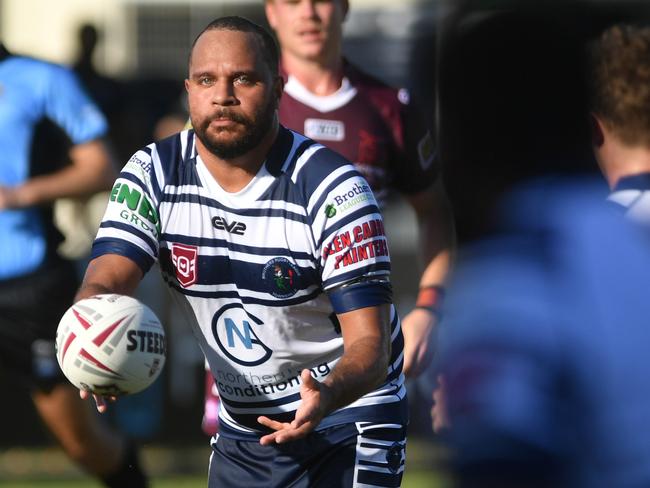 Addo Waianga (pictured playing for Townsville Brothers) will feature in the halves for Moranbah this coming season. Picture: Evan Morgan