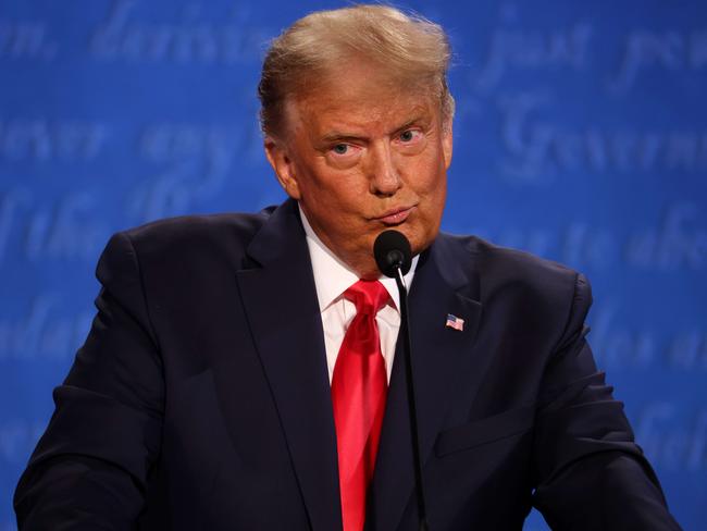 Donald Trump went into the debate with the growing scandal over Joe Biden’s son’s business dealings. Picture: Justin Sullivan/Getty Images/AFP