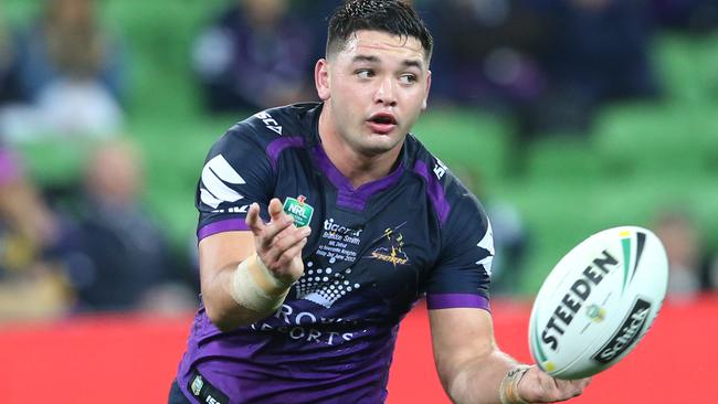 Brandon Smith in action for the Storm. Picture: AAP Image/David Crosling