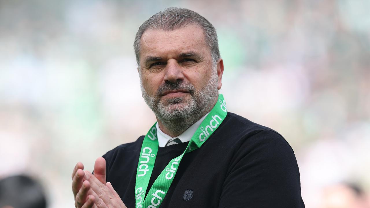 GLASGOW, SCOTLAND - MAY 14: Celtic manager Ange Postecoglou is seen during the Cinch Scottish Premiership match between Celtic and Motherwell at Celtic Park on May 14, 2022 in Glasgow, Scotland. (Photo by Ian MacNicol/Getty Images)