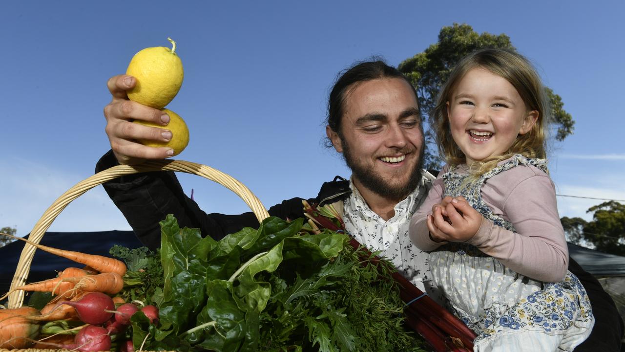 David and his daughter Eden Weekes, 4 years old sold vegetables at the Hampton Food Festival. David is the owner of First Light Agroecology with all his vegetable grown in the MerrittCreek area.