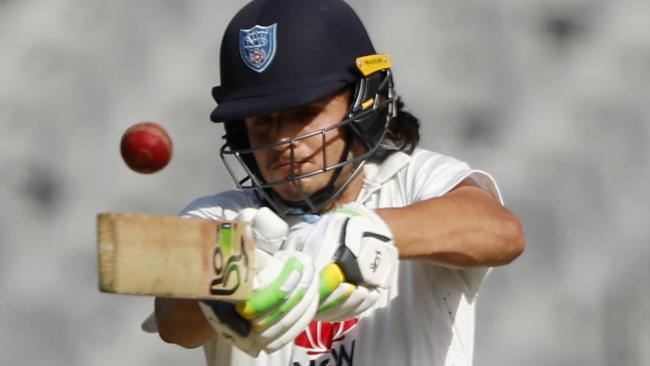 MELBOURNE, AUSTRALIA - OCTOBER 22: Sam Konstas of New South Wales bats during the Sheffield Shield match between Victoria and New South Wales at Melbourne Cricket Ground, on October 22, 2024, in Melbourne, Australia. (Photo by Darrian Traynor/Getty Images)