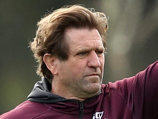 Coach Des Hasler during Manly training session ahead of this weeks final against Cronulla. Picture. Phil Hillyard