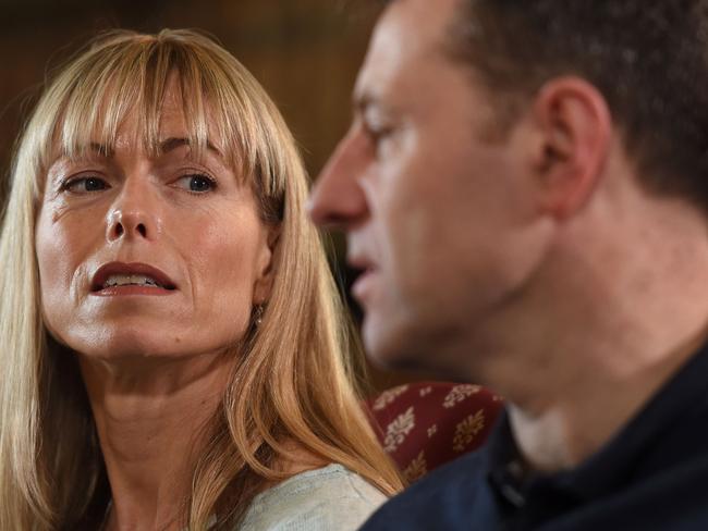 Kate and Gerry McCann, whose daughter Madeleine disappeared from a holiday flat in Portugal ten years ago. Picture: AFP