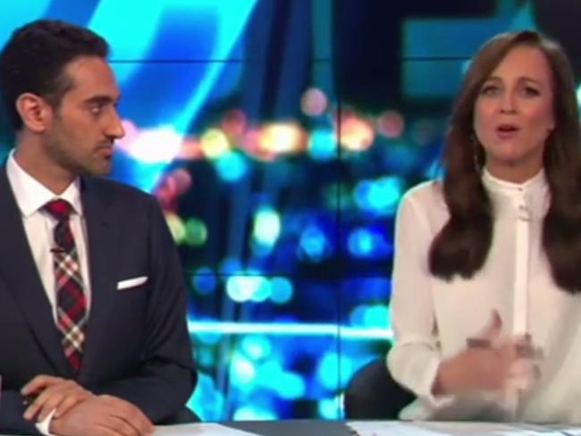 Carrie Bickmore with The Project co-host Waleed Aly. Picture: Supplied