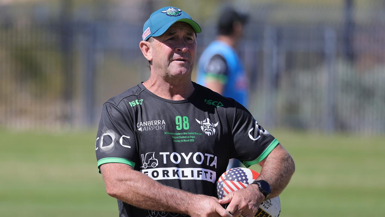 Ricky Stuart during an NRL training session in Las Vegas, Nevada. (Photo by Ethan Miller/Getty Images)