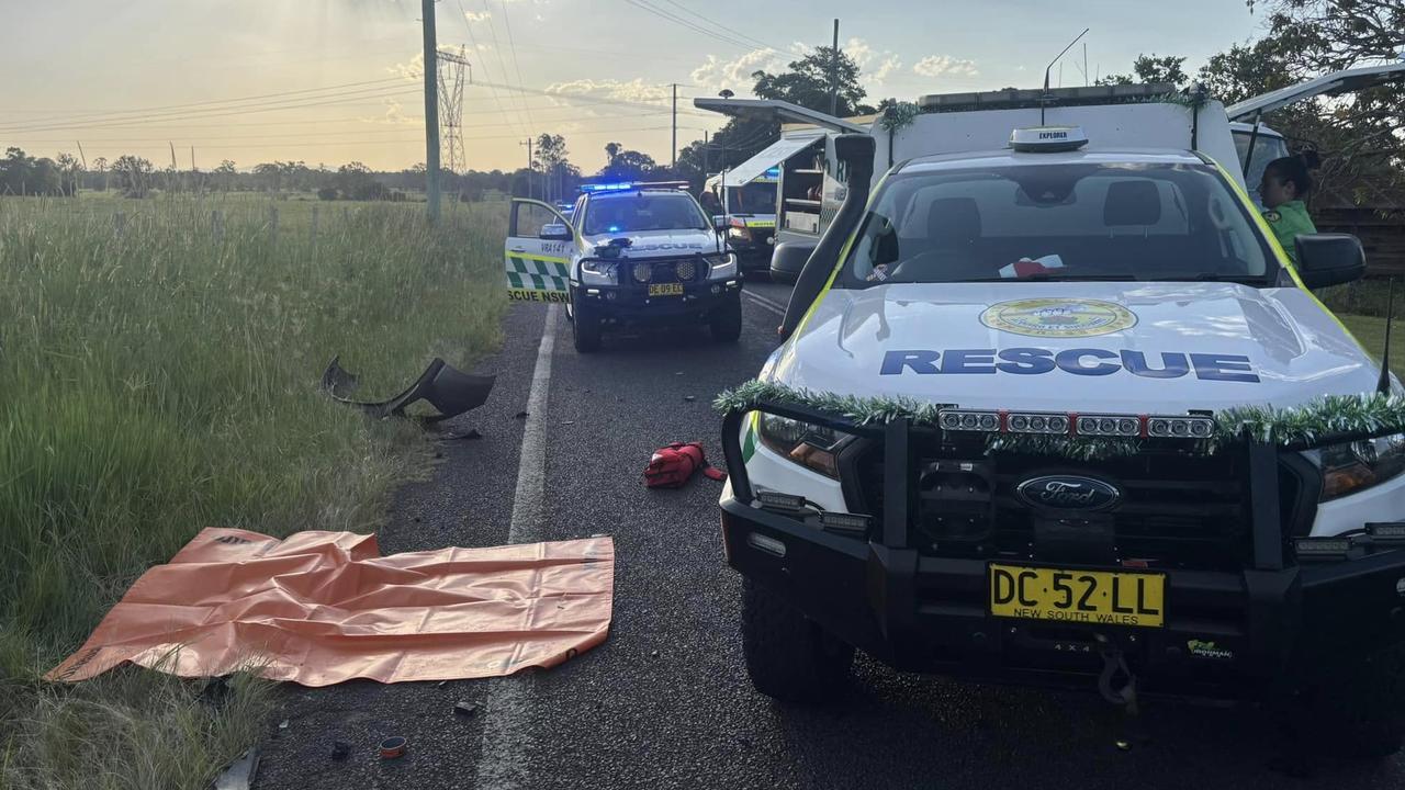 Five ambulances, police, RFS and VRA along with the Westpac rescue helicopter were on scene of a two car crash near Casino on Monday night.