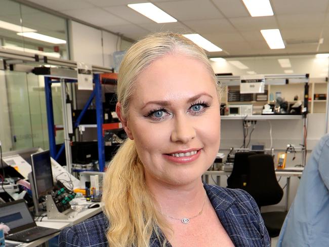 27/11/2019 GreyScan  CEO, Samantha Ollerton at the company's laboratory in Port Melbourne.Picture: David Geraghty, The Australian.