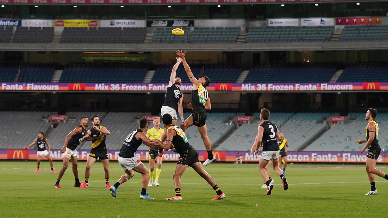 The AFL season opened last year at an empty MCG (AAP Image/Michael Dodge)