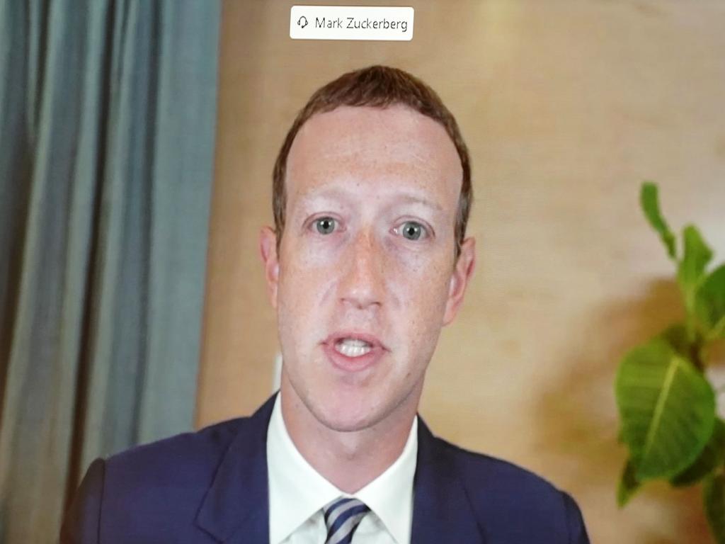 It remains to be seen whether the Biden Administration will force Facebook boss Mark Zuckerberg to testify in front of Congress for a fourth consecutive year. Picture: Greg Nash / AFP