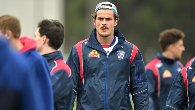 Tom Boyd at Western Bulldogs training. Picture: Jay Town