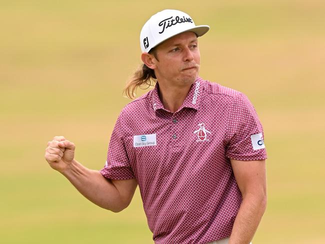 *APAC Sports Pictures of the Week - 2022, July 18* - ST ANDREWS, SCOTLAND - JULY 17: Cameron Smith of Australia celebrates on the 18th green during Day Four of The 150th Open at St Andrews Old Course on July 17, 2022 in St Andrews, Scotland. (Photo by Ross Kinnaird/Getty Images)