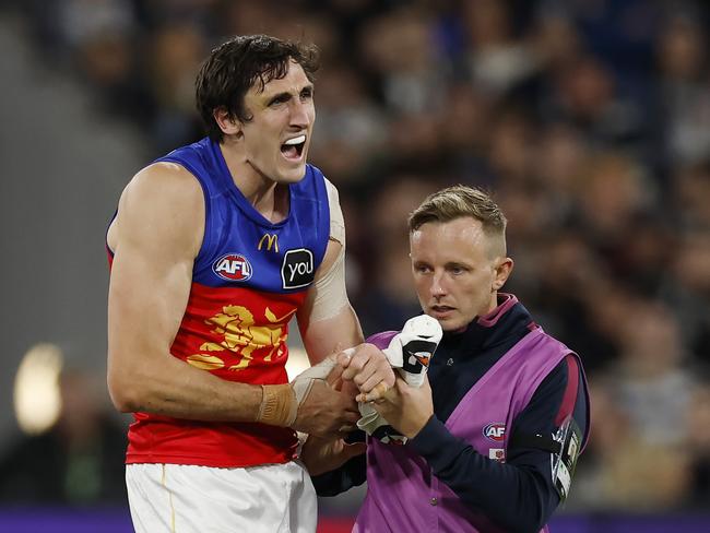 Ruckman Oscar McInerney is in doubt for the grand final. Photo: Michael Klein