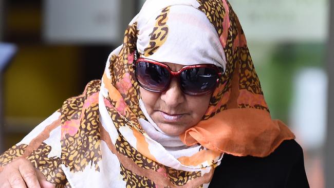 Saeed Noori’s mother leaving Melbourne Magistrates’ Court. Picture: Lawrence Pinder