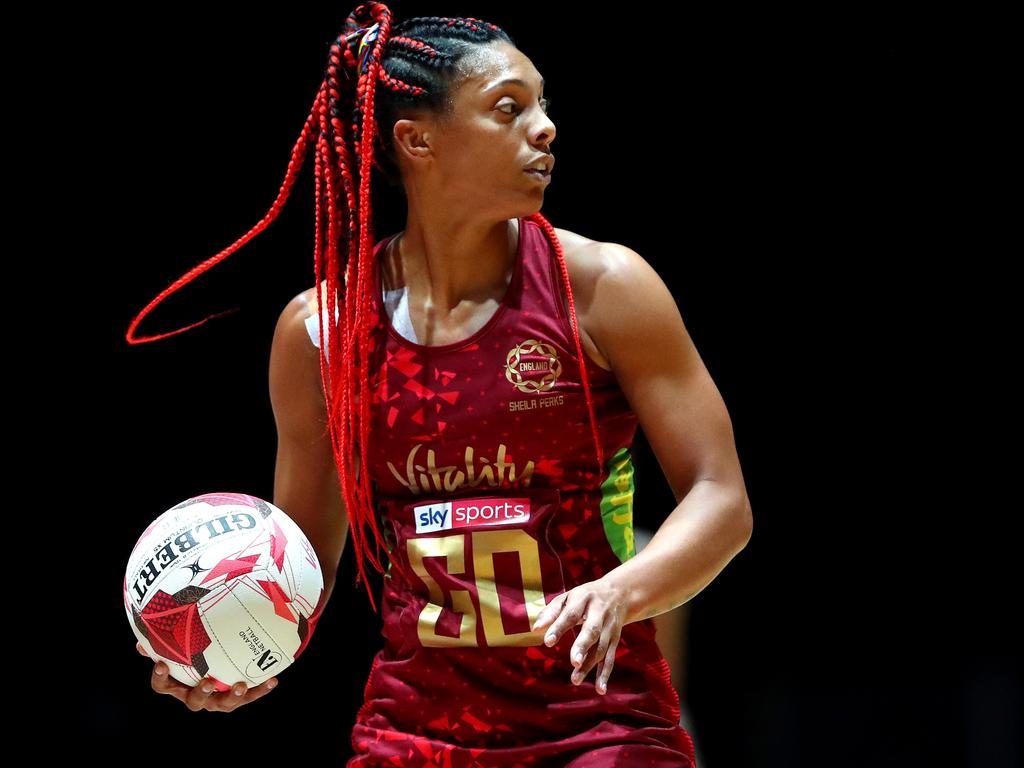 Francis-Bayman is determined to get one up on her wife Sara in terms of England appearances. Picture: Chloe Knott/Getty Images for England Netball