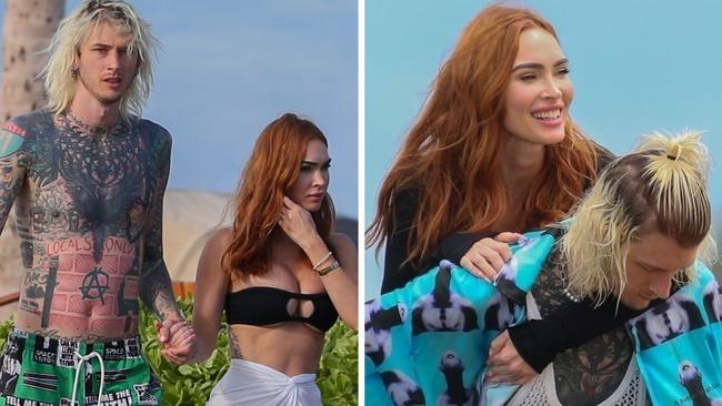 Megan Fox and Machine Gun Kelly appear to have reconciled after they were spotted on holiday in Hawaii. Picture: Backgrid