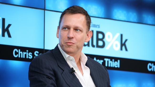 Peter Thiel, the high-profile Trump-supporting technology billionaire, co-founded the data analytics firm Palantir. Picture: Getty Images