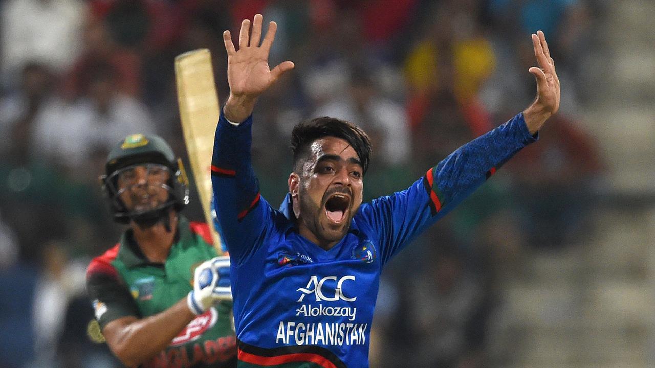 Afghanistan spin bowler has stepped down as captain ahead of the T20 World Cup. Photo: AFP