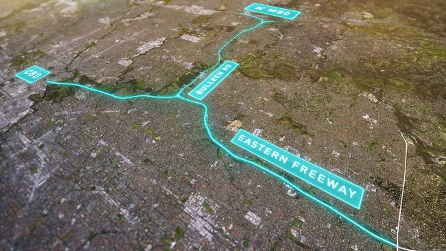 How the proposed link will connect the M80 to the Eastern Freeway, via Bulleen Rd.