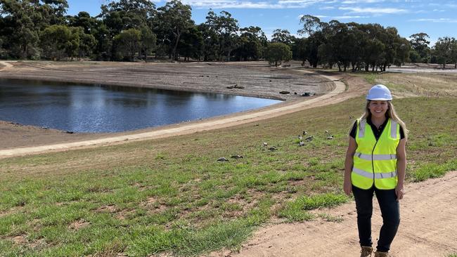 Brownhill Keswick Creek Stormwater Project director Peta Mantzarapis at the Victoria Park wetlands site in January, 2022. Picture: Supplied