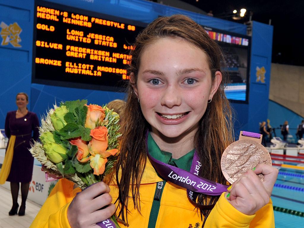 Maddi was 13 when she won multiple medals at the London Paralympics. Picture: Sport the library / Jeff Crow