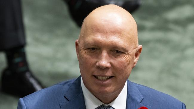 Leader of the Opposition Peter Dutton MP during Question time at Parliament House in Canberra. Picture: NCA NewsWire / Martin Ollman