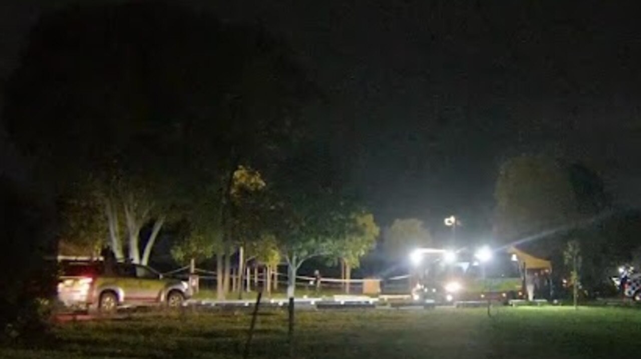 Police say the 22-year-old man was part of a large group gathered at the park in the Brisbane suburb of Acacia Ridge. Picture: Supplied