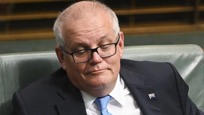 CANBERRA, AUSTRALIA, NewsWire Photos. AUGUST 10, 2023: Scott Morrison during Question Time at Parliament House in Canberra. Picture: NCA NewsWire / Martin Ollman