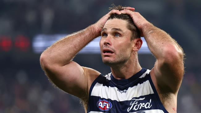 Geelong champion Tom Hawkins says he still has plenty to give. Picture: Quinn Rooney/Getty Images.