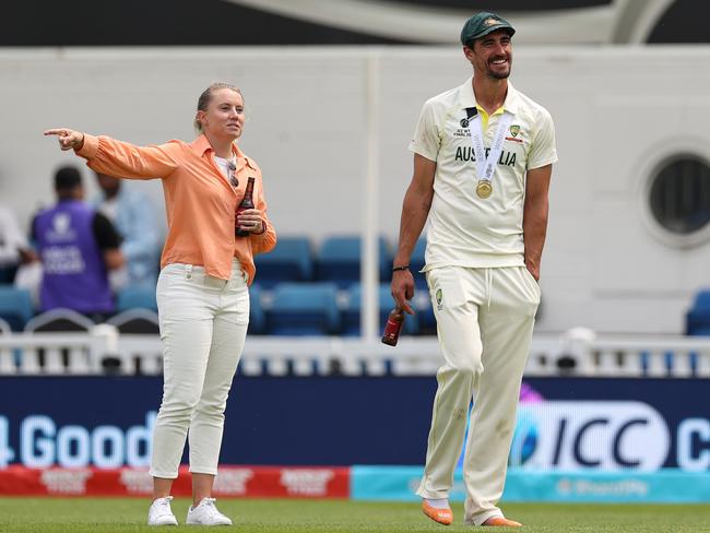 Alyssa Healy with Mitchell Starc after the ICC World Test Championship final. Picture: Ryan Pierse/Getty Images