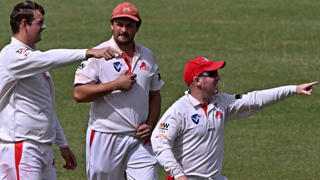 Melton captain Ben MacRae during the VSDCA Melton v Box Hill cricket match at MacPherson Park in Toolern Vale, Saturday, Feb. 4, 2023. Picture: Andy Brownbill