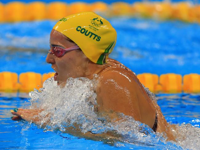 Rio Olympics 2016. The Heats of the swimming on day 03, at the Olympic Aquatic Centre in Rio de Janeiro, Brazil. Alicia Coutts after the heats of the WomenÕs 200m Individual Medley. Picture: Alex Coppel. Picture: Alex Coppel.